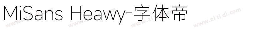 MiSans Heawy字体转换
